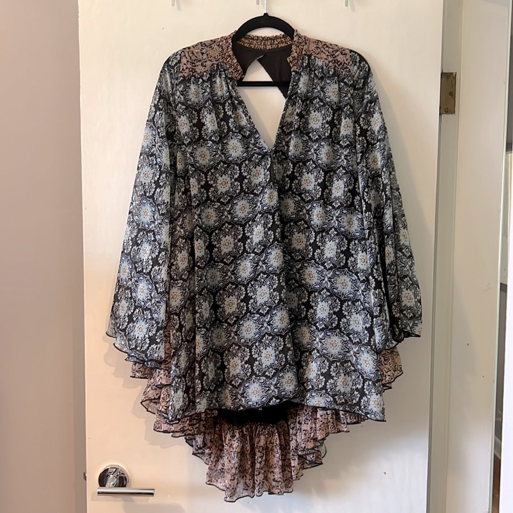 Free people blue blouse